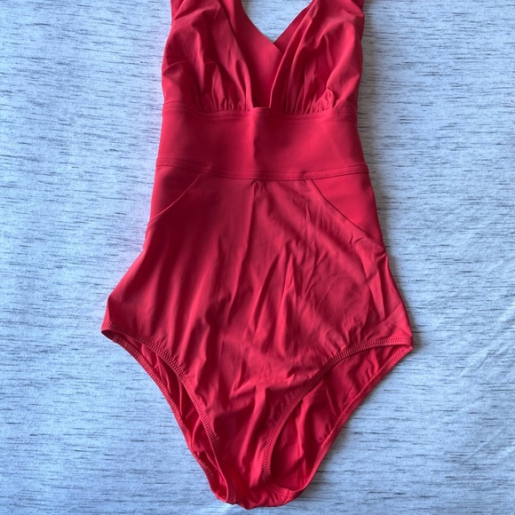 Pain de Sucre Capri Luxury Bathing Suit One-Piece Coral Red - Picture 7 of 14